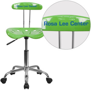 Wholesale Personalized Vibrant Spicy Lime and Chrome Swivel Task Office Chair with Tractor Seat