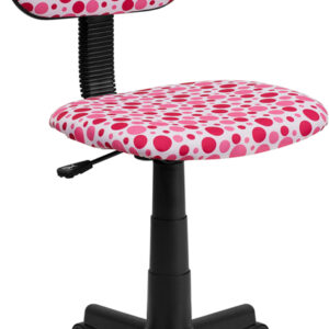 Wholesale Pink Dot Printed Swivel Task Office Chair