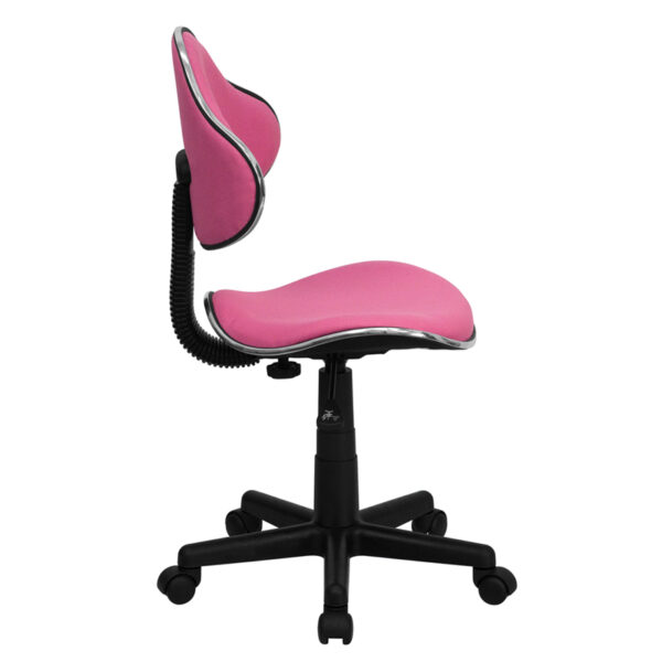 Lowest Price Pink Fabric Swivel Ergonomic Task Office Chair
