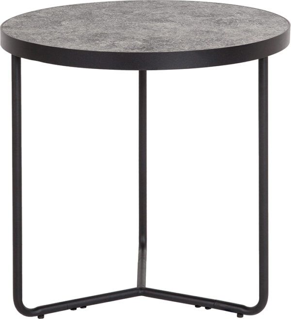 Wholesale Providence Collection 19.5" Round End Table in Concrete Finish