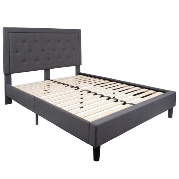 Lowest Price Queen Platform Bed | Queen Size Platform Bed Frame with Headboard