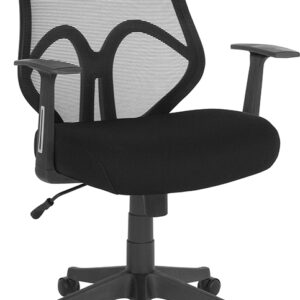 Wholesale Salerno Series High Back Black Mesh Office Chair with Arms