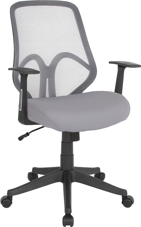 Wholesale Salerno Series High Back Light Gray Mesh Office Chair with Arms