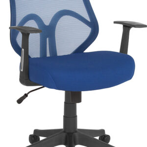 Wholesale Salerno Series High Back Navy Mesh Office Chair with Arms