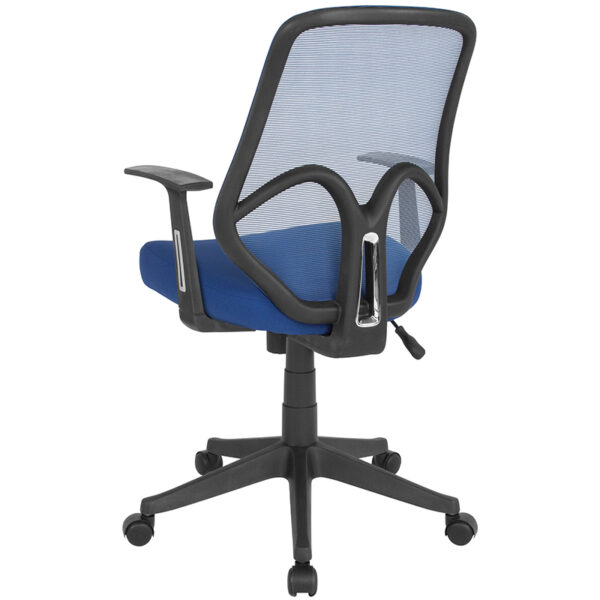 Contemporary Office Chair Navy High Back Mesh Chair