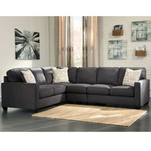 Wholesale Signature Design by Ashley Alenya 3-Piece Left Side Facing Sofa Sectional in Charcoal Microfiber