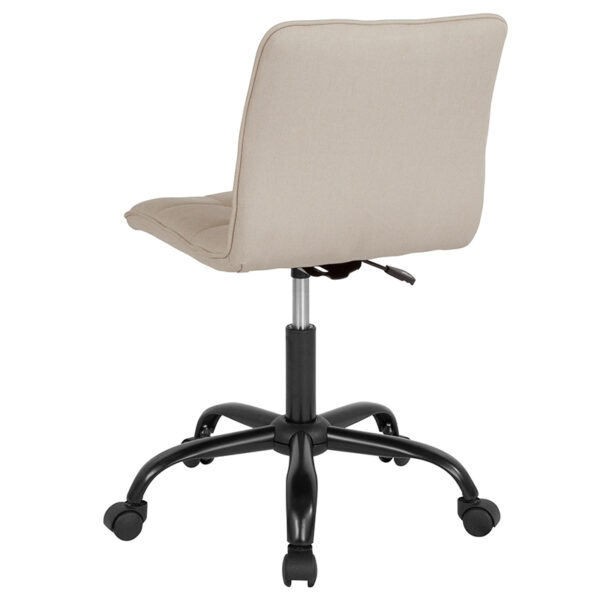 Contemporary Task Office Chair Beige Fabric Task Chair