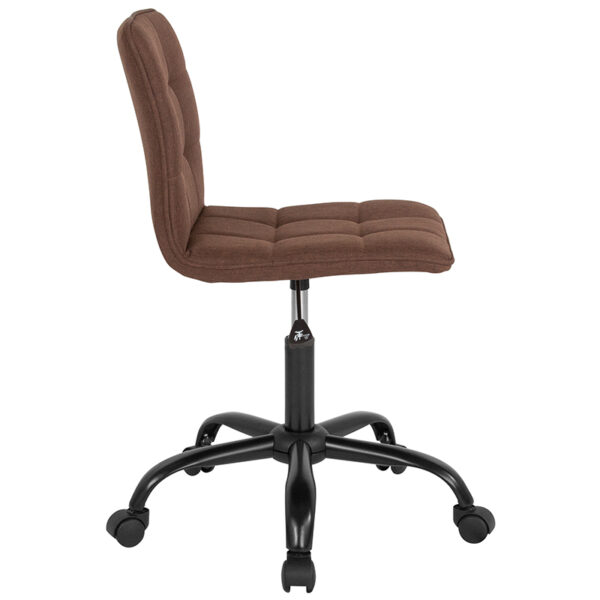 Lowest Price Sorrento Home and Office Task Chair in Brown Fabric