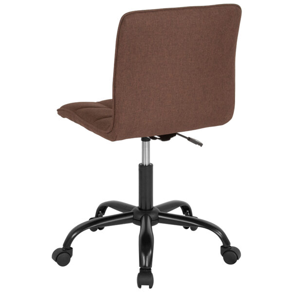 Contemporary Task Office Chair Brown Fabric Task Chair