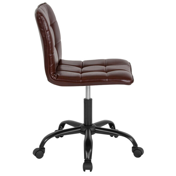 Lowest Price Sorrento Home and Office Task Chair in Brown Leather