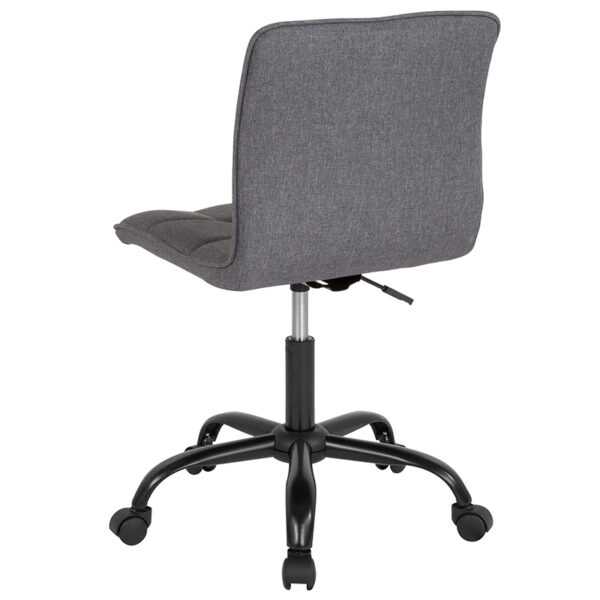 Contemporary Task Office Chair Dark Gray Fabric Task Chair