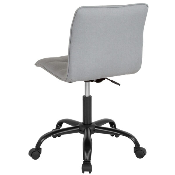Contemporary Task Office Chair Light Gray Fabric Task Chair
