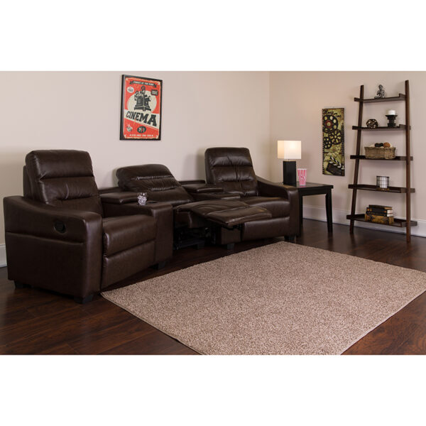 Lowest Price Theatre Seats | Leather Reclining Home Theatre Sectional Sofa