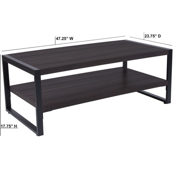 Contemporary Style Charcoal Coffee Table