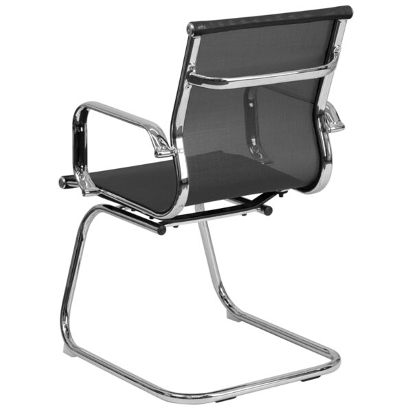 Guest Office Chair Black Mesh Side Chair