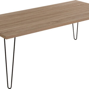 Wholesale Union Square Collection Sonoma Oak Wood Grain Finish Coffee Table with Black Metal Legs