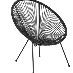 Wholesale Valencia Oval Comfort Series Take Ten Black Rattan Lounge Chair