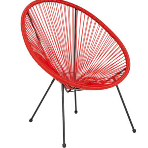 Wholesale Valencia Oval Comfort Series Take Ten Red Rattan Lounge Chair
