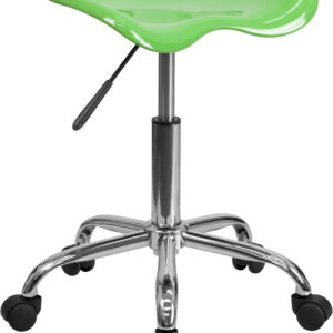 Wholesale Vibrant Apple Green Tractor Seat and Chrome Stool