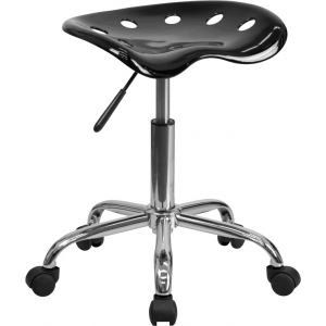 Wholesale Vibrant Black Tractor Seat and Chrome Stool