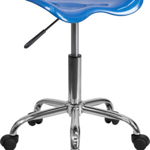 Wholesale Vibrant Bright Blue Tractor Seat and Chrome Stool