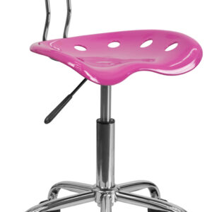 Wholesale Vibrant Candy Heart and Chrome Swivel Task Office Chair with Tractor Seat