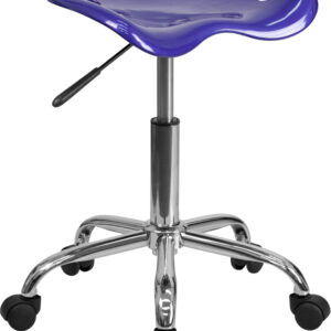 Wholesale Vibrant Deep Blue Tractor Seat and Chrome Stool