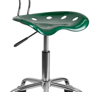 Wholesale Vibrant Green and Chrome Swivel Task Office Chair with Tractor Seat