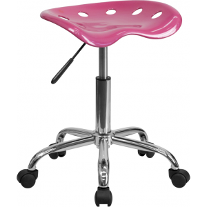 Wholesale Vibrant Pink Tractor Seat and Chrome Stool