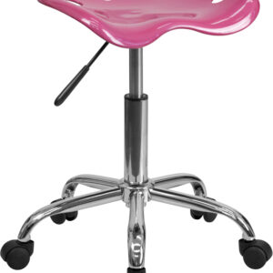 Wholesale Vibrant Pink Tractor Seat and Chrome Stool