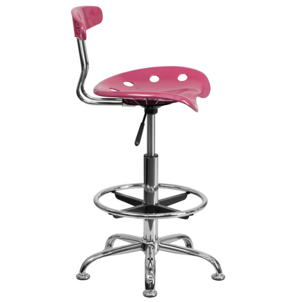 Contemporary Draft Stool Pink Tractor Stool