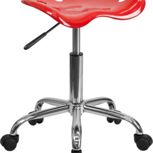 Wholesale Vibrant Red Tractor Seat and Chrome Stool