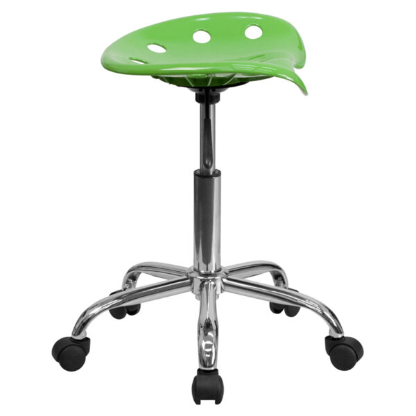 Lowest Price Vibrant Spicy Lime Tractor Seat and Chrome Stool