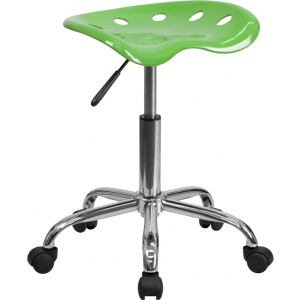 Wholesale Vibrant Spicy Lime Tractor Seat and Chrome Stool