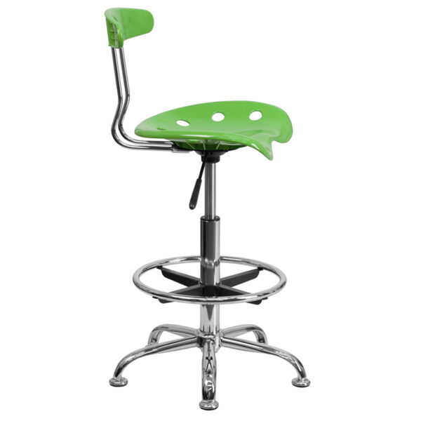 Contemporary Draft Stool Spicy Lime Tractor Stool