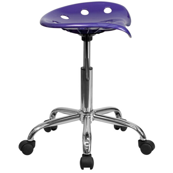 Lowest Price Vibrant Violet Tractor Seat and Chrome Stool