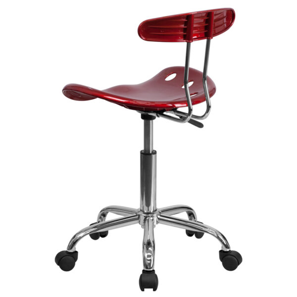 Contemporary Task Office Chair Wine Red Tractor Task Chair