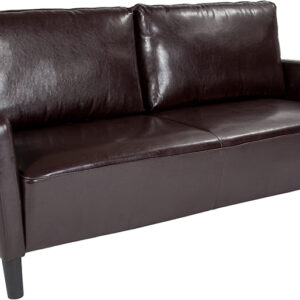 Wholesale Washington Park Upholstered Sofa in Brown Leather