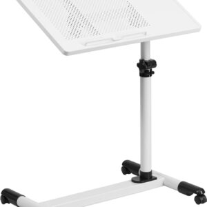 Wholesale White Adjustable Height Steel Mobile Computer Desk