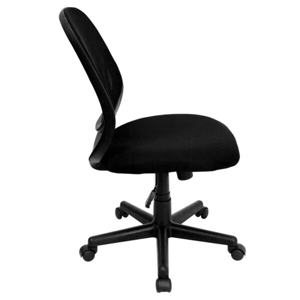 Lowest Price Y-GO Office Chair™ Mid-Back Black Mesh Swivel Task Office Chair