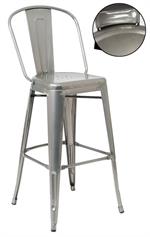 Indoor Steel Barstool in Clear Coat Finish - Image 4