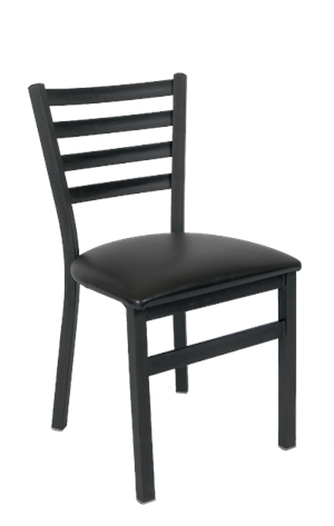 Black Ladder Back Metal Chair