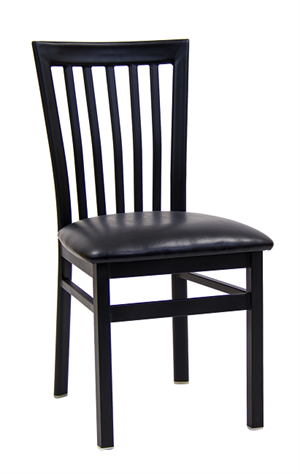 Elongated Vertical Back Metal Chair Frame