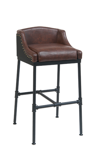 Black Powder Coated Metal Bar stool