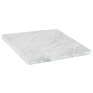 White Marble Table Top with Aluminum Back for In/Outdoor Use