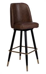 Bucket Upholstered Seat in Brown - Image 4