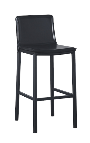 Metal Barstool w/ Vinyl Seat in Black, ERP-206-BS