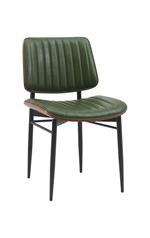 Indoor Mid-Century Modern Metal Chair with Burgundy Vinyl Seat & Back - Image 8