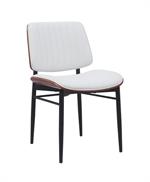 Indoor Mid-Century Modern Metal Chair with Burgundy Vinyl Seat & Back - Image 7