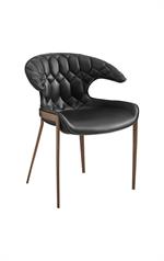 Indoor Metal Barstool w/ Vinyl Bullhorn-Shaped Back - Image 4